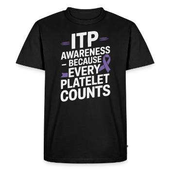 ITP Awareness Immune Thrombocytopenia Platelets - Men's Premium Organic T-Shirt - black - Front - Nico (187cm)