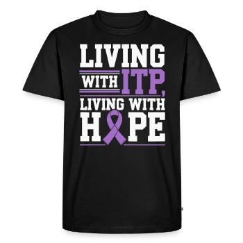 ITP Awareness Immune Thrombocytopenia Platelets - Men's Premium Organic T-Shirt - black - Front - Nico (187cm)
