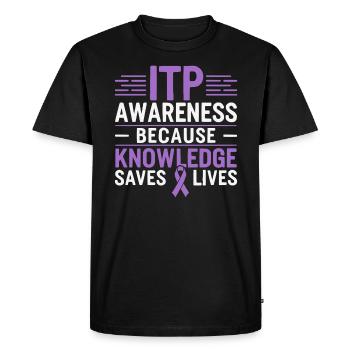 ITP Awareness Immune Thrombocytopenia Platelets - Men's Premium Organic T-Shirt - black - Front - Nico (187cm)