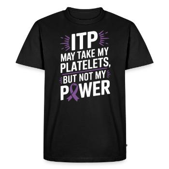 ITP Awareness Immune Thrombocytopenia Platelets - Men's Premium Organic T-Shirt - black - Front - Nico (187cm)