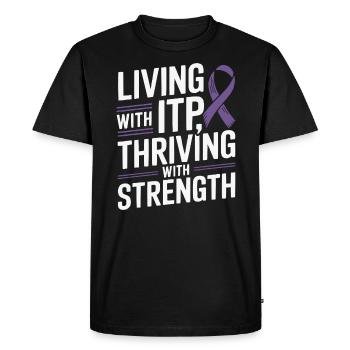 ITP Awareness Immune Thrombocytopenia Platelets - Men's Premium Organic T-Shirt - black - Front - Nico (187cm)