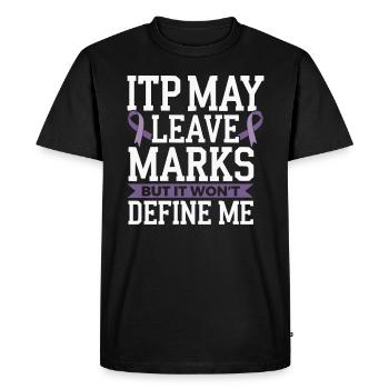 ITP Awareness Immune Thrombocytopenia Platelets - Men's Premium Organic T-Shirt - black - Front - Nico (187cm)