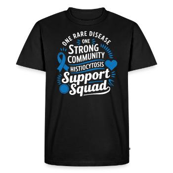 Histiocytosis Awareness Blood Disease Blue Ribbon - Men's Premium Organic T-Shirt - black - Front - Nico (187cm)