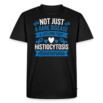 Histiocytosis Awareness Blood Disease Blue Ribbon - Men's Premium Organic T-Shirt - black - Front - Nico (187cm)