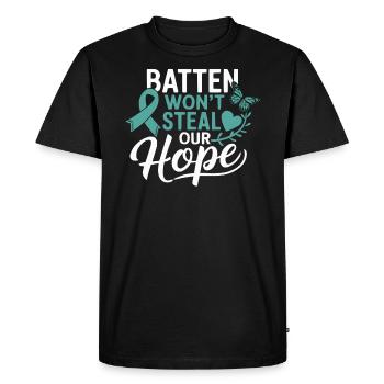 Batten Disease Awareness Disease Disorder - Men's Premium Organic T-Shirt - black - Front - Nico (187cm)