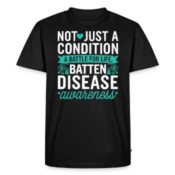 Batten Disease Awareness Disease Disorder - Men's Premium Organic T-Shirt - black - Front - Nico (187cm)