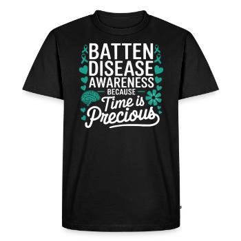 Batten Disease Awareness Disease Disorder - Men's Premium Organic T-Shirt - black - Front - Nico (187cm)