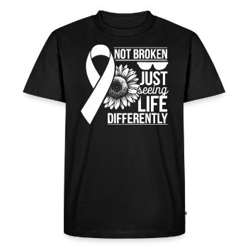Blindness Awareness Visually Impaired Blind People - Men's Premium Organic T-Shirt - black - Front - Nico (187cm)