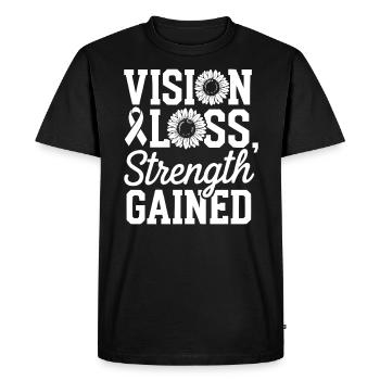 Blindness Awareness Visually Impaired Blind People - Men's Premium Organic T-Shirt - black - Front - Nico (187cm)