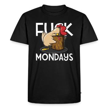 Fuck Mondays - Men's Premium Organic T-Shirt - black - Front - Nico (187cm)