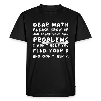 Math Math Drôle Humour Drôle Idée Cadeau - T-shirt Premium bio Homme - noir - Devant - Nico (187cm)