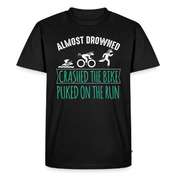 Motif de triathlon pour triathlètes - T-shirt Premium bio Homme - noir - Devant - Nico (187cm)