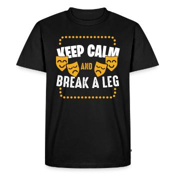Motif de théâtre pour les acteurs de théâtre - T-shirt Premium bio Homme - noir - Devant - Nico (187cm)