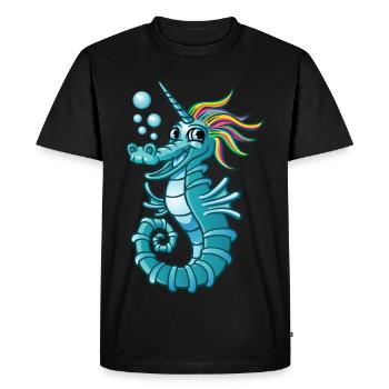 licorne des mers - T-shirt Premium bio Homme - noir - Devant - Nico (187cm)