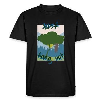 Juste traîner - T-shirt Premium bio Homme - noir - Devant - Nico (187cm)