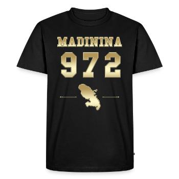 Martinique Madinina 972 Cadeau Carte Antilles - T-shirt Premium bio Homme - noir - Devant - Nico (187cm)