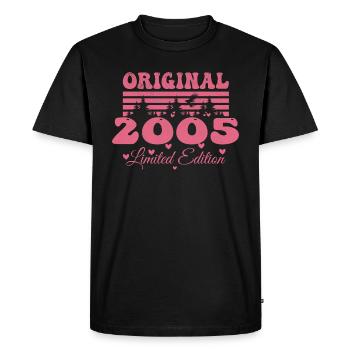 Cadeau 19e Anniversaire 2005 Femme | Né en 2005 - T-shirt Premium bio Homme - noir - Devant - Nico (187cm)