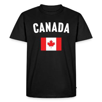 Canada Flag - Men's Premium Organic T-Shirt - black - Front - Nico (187cm)