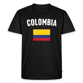 Drapeau de la Colombie - T-shirt Premium bio Homme - noir - Devant - Nico (187cm)