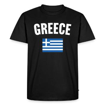 Drapeau de la Grèce - T-shirt Premium bio Homme - noir - Devant - Nico (187cm)