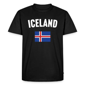 Iceland Flag - Men's Premium Organic T-Shirt - black - Front - Nico (187cm)