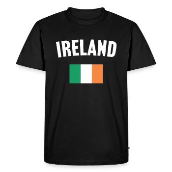 Drapeau de l’Irlande - T-shirt Premium bio Homme - noir - Devant - Nico (187cm)