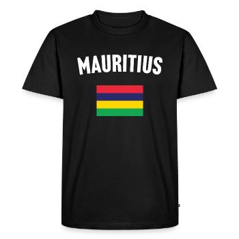 Drapeau de l’île Maurice - T-shirt Premium bio Homme - noir - Devant - Nico (187cm)