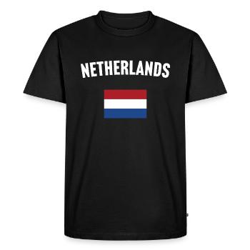 Drapeau néerlandais - T-shirt Premium bio Homme - noir - Devant - Nico (187cm)