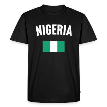 Drapeau du Nigeria - T-shirt Premium bio Homme - noir - Devant - Nico (187cm)