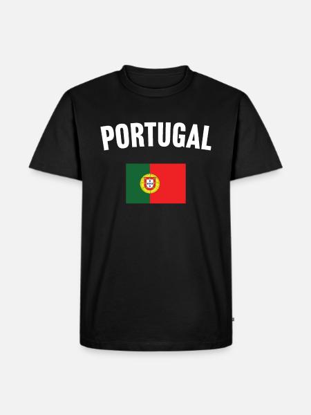 Portugal Flag - Men's Premium Organic T-Shirt - black
