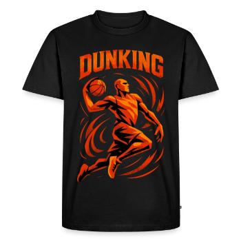 Basketball Dunk Throw Player Dunking Gift - Men's Premium Organic T-Shirt - black - Front - Nico (187cm)