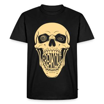Crâne de panique - T-shirt Premium bio Homme - noir - Devant - Nico (187cm)