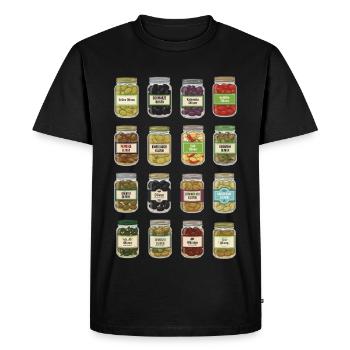 Des olives dans un bocal - T-shirt Premium bio Homme - noir - Devant - Nico (187cm)