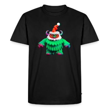 Monstre de Noël Le monstre de Xma - T-shirt Premium bio Homme - noir - Devant - Nico (187cm)