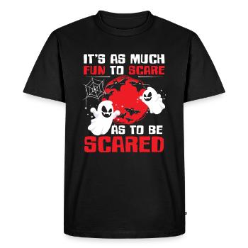 Ghost Halloween Costume Spooky Gift - Men's Premium Organic T-Shirt - black - Front - Nico (187cm)