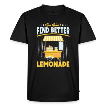 Distributeur de sodas Jus de citron Meilleure limonade - T-shirt Premium bio Homme - noir - Devant - Nico (187cm)