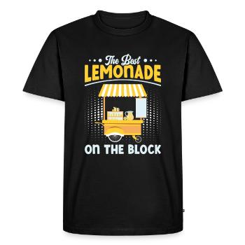 La meilleure limonade sur le bloc Lemonades Business - T-shirt Premium bio Homme - noir - Devant - Nico (187cm)