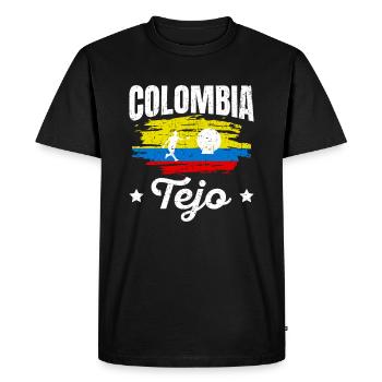 Colombie Tejo Team Sport Colombien - T-shirt Premium bio Homme - noir - Devant - Nico (187cm)