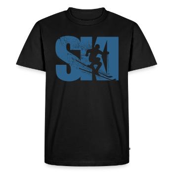 Ski, après-ski, sports d'hiver, vacances au ski - T-shirt Premium bio Homme - noir - Devant - Nico (187cm)
