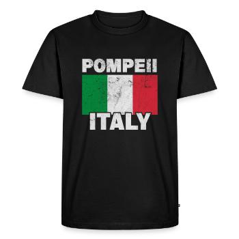 Pompéi, Italie, paléontologue volcanologue italien - T-shirt Premium bio Homme - noir - Devant - Nico (187cm)