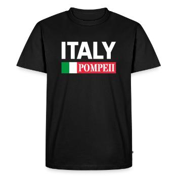 Italy Flag Pompeii Conservation Volcanic Eruption - Men's Premium Organic T-Shirt - black - Front - Nico (187cm)