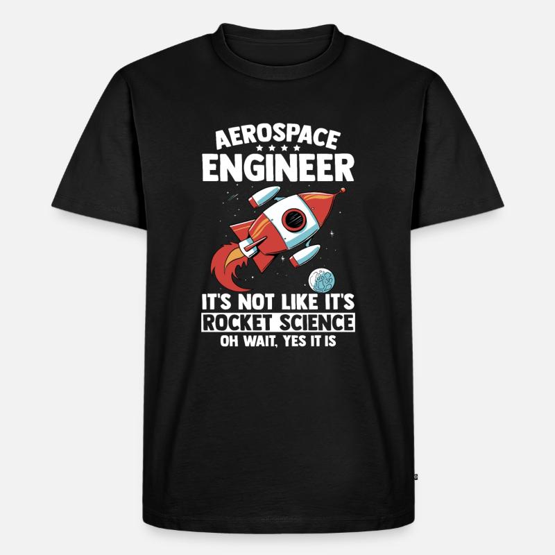 Aerospace Engineer Rocket Science Geschenk - Männer Premium Bio T-Shirt - Schwarz
