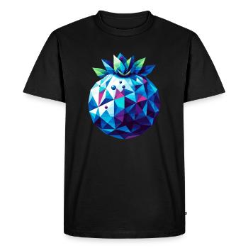 Abstrait géométrique myrtille - Color Design - T-shirt Premium bio Homme - noir - Devant - Nico (187cm)