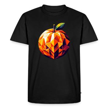 Orange géométrique abstrait - Design de couleur - T-shirt Premium bio Homme - noir - Devant - Nico (187cm)