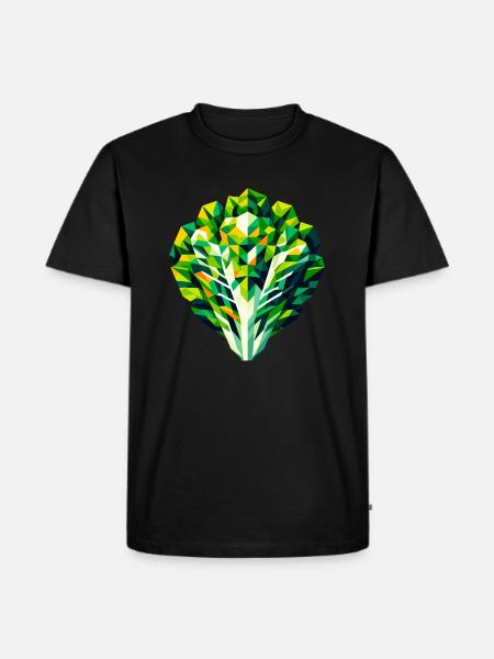 Abstrakter geometrischer Salat - Farbgestaltung - Männer Premium Bio T-Shirt - Schwarz