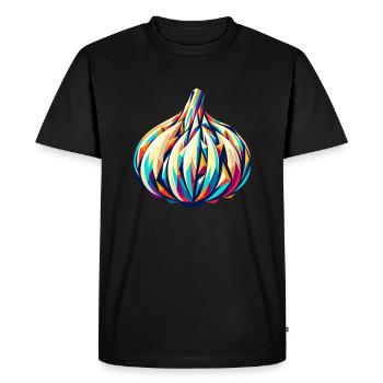 Ail géométrique coloré : Art abstrait de la mosaïque - T-shirt Premium bio Homme - noir - Devant - Nico (187cm)
