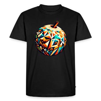 Géométrie tribale : conception colorée de noix de - T-shirt Premium bio Homme - noir - Devant - Nico (187cm)