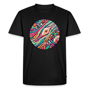 Toile d’histologie vive : Art abstrait des tissus - T-shirt Premium bio Homme - noir - Devant - Nico (187cm)