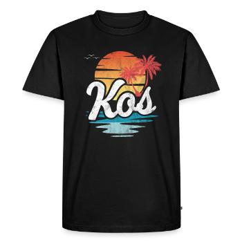 Kos - Men's Premium Organic T-Shirt - black - Front - Nico (187cm)