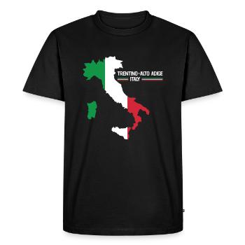 Trentin-Haut-Adige Italie Carte Région Italie - T-shirt Premium bio Homme - noir - Devant - Nico (187cm)